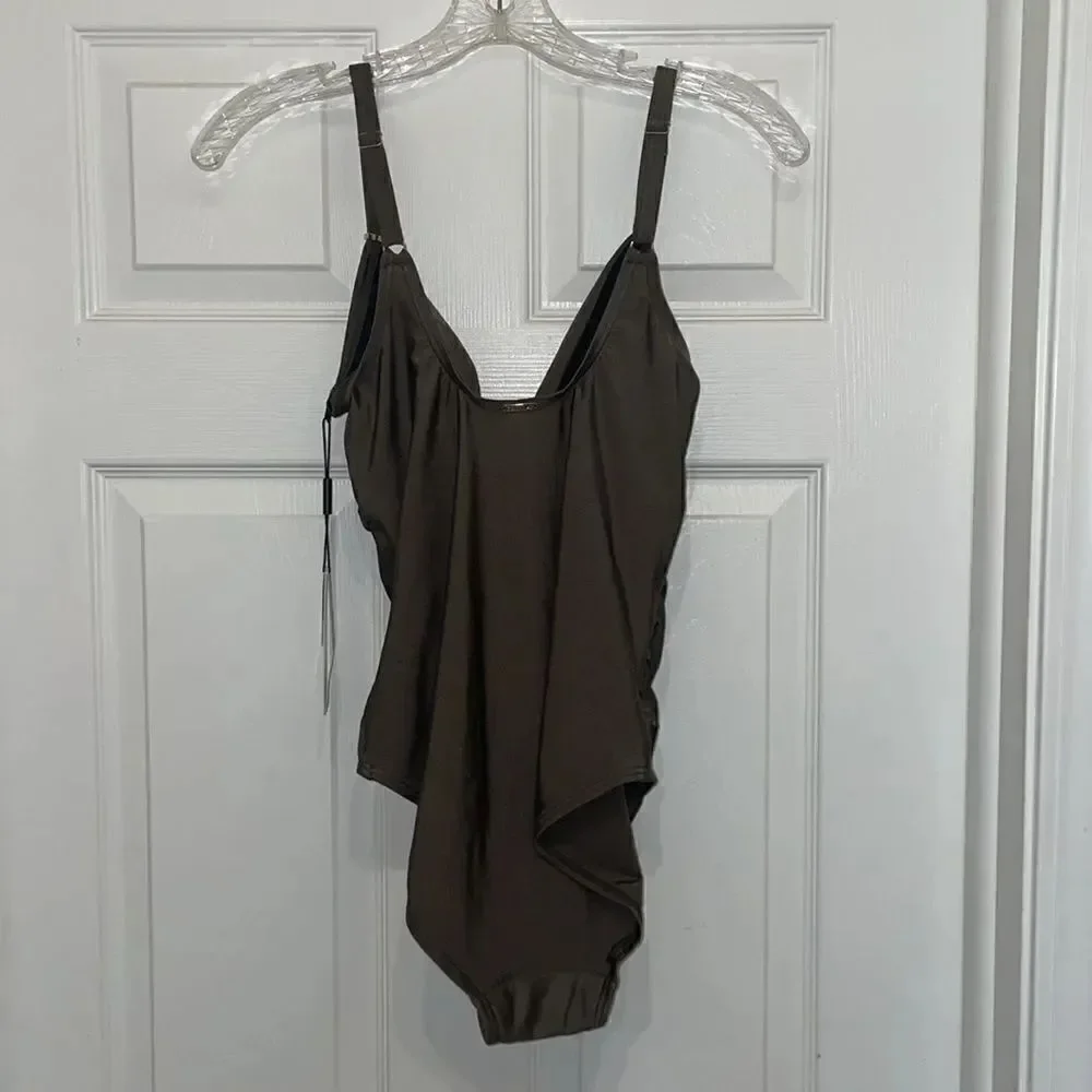 Calvin Klein Platinum One Piece Compression Swimsuit, NWT